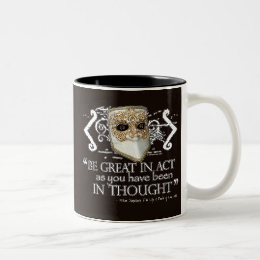 King John Quote Tweekleurige Koffiemok (Rechts)