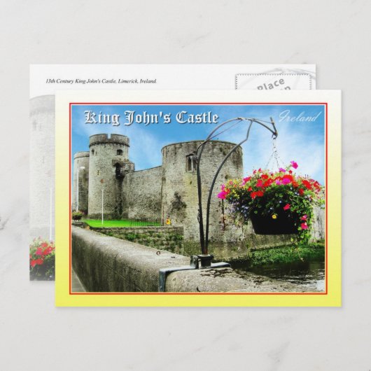 King John's Castle, Limerick, Ierland Briefkaart (Voorkant / Achterkant)
