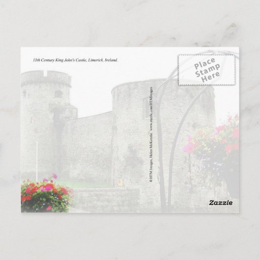 King John's Castle, Limerick, Ierland Briefkaart (Achterkant)