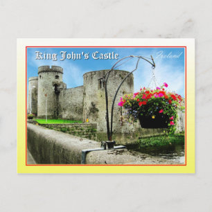 King John's Castle, Limerick, Ierland Briefkaart