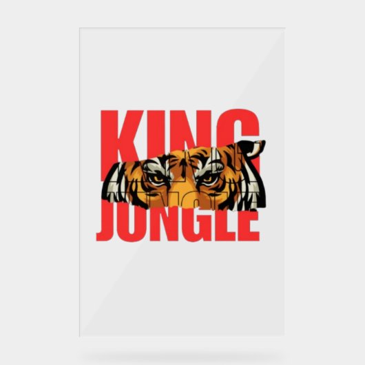 King Jungle – Wild Tijger Power Design Acryl Bord (Voorkant)