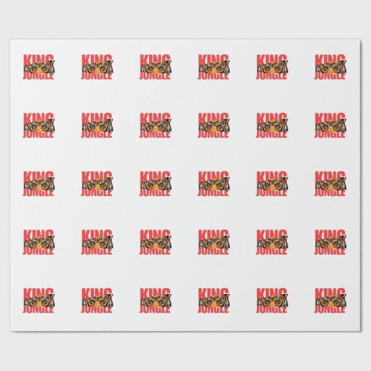 King Jungle – Wild Tijger Power Design Cadeaupapier (Vlak)