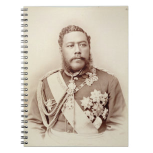 King Kalakaua (1836-91), wijlen c19th (foto sepia) Notitieboek