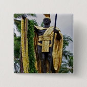 King Kamehameha Vierkante Button 5,1 Cm (Voorkant)