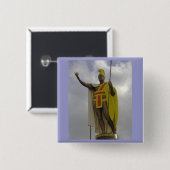 King Kamehameha Vierkante Button 5,1 Cm (Voorkant /achterkant)