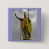 King Kamehameha Vierkante Button 5,1 Cm (Voorkant)