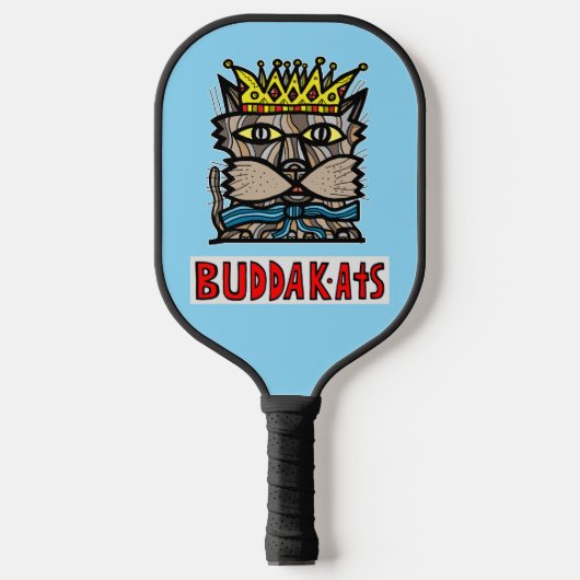 "King Kat" BuddaKats Pickleball Paddle (Voorkant)