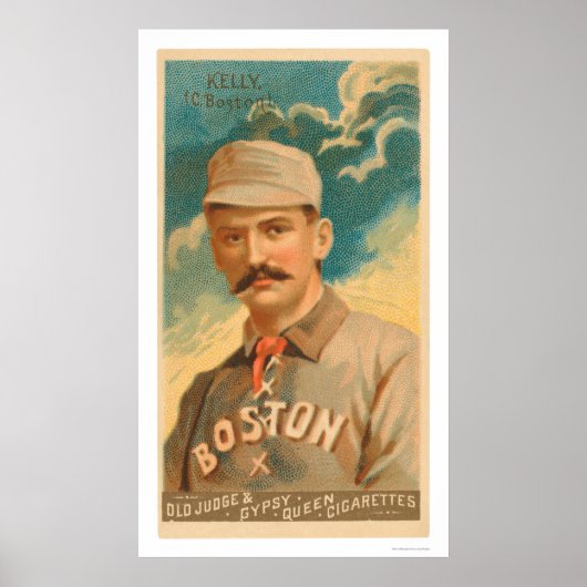 King Kelly Baseball Kaart 1888 Poster (Voorkant)