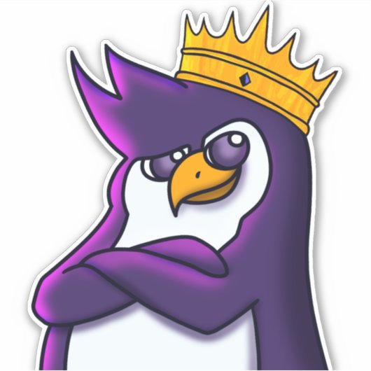 King Kenguin Sticker (Voorkant)