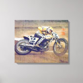 "King" Kenny Roberts, in actie op de crossmotor Canvas Afdruk (Voorkant)