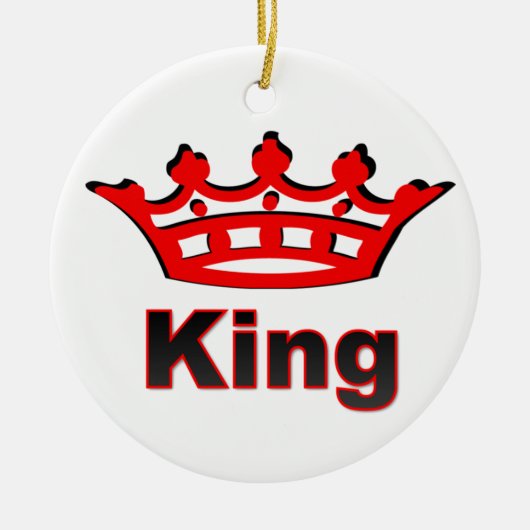 king keramisch ornament (Voorkant)