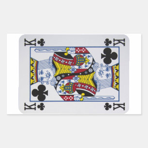 King Klavers (Clubs) Spelen Kaart Stickers
