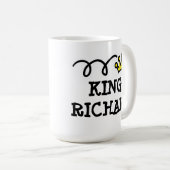 King-koffie-mok met gepersonaliseerde naam koffiemok (Voorkant rechts)