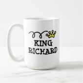 King-koffie-mok met gepersonaliseerde naam koffiemok (Links)