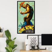 King Kong Horror Monster Film Poster (Thuiskantoor)
