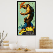 King Kong Horror Monster Film Poster (Keuken)