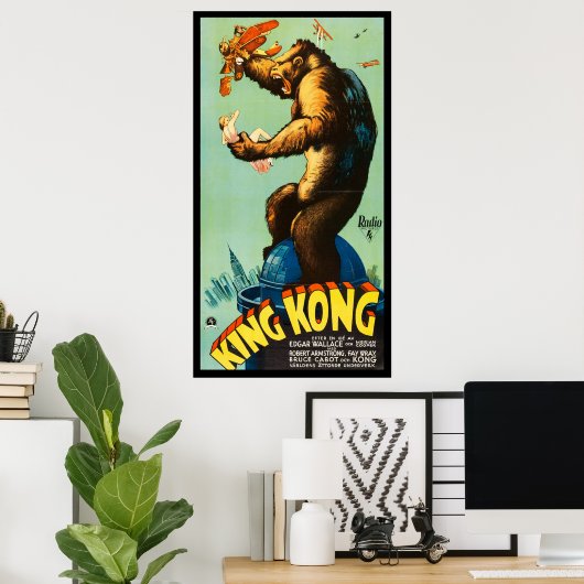 King Kong Horror Monster Movie Poster  (Thuiskantoor)