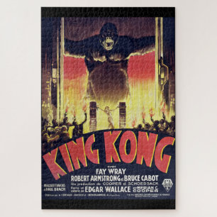 King Kong Uitdagende Puzzel in Vintage Stijl 