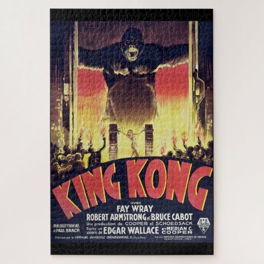 King Kong Uitdagende Puzzel in Vintage Stijl  (Verticaal)