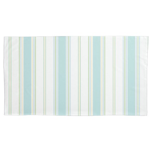 King Kussensloop Pair in St Ives Stripe zee (Voorkant-Links)