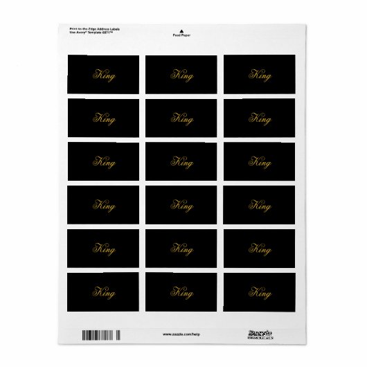 King Labels (Full Sheet)