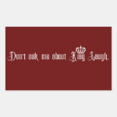 King Laugh Rechthoekige Sticker (Voorkant)