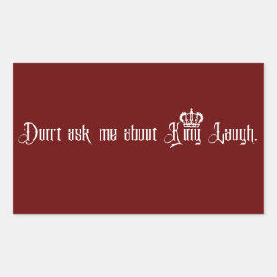 King Laugh Rechthoekige Sticker