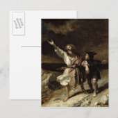 King Lear en de Fool in het Storm Briefkaart (Voorkant / Achterkant)