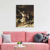 King Lear en de Fool in het Storm Canvas Afdruk (Insitu (Woonkamer))