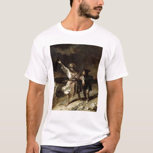 King Lear en de Fool in het Storm T-shirt (Voorkant)