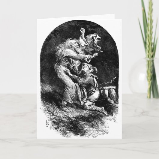 King Lear en Fool in een Storm Kaart (Voorkant)