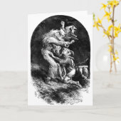 King Lear en Fool in een Storm Kaart (Gele Bloem)