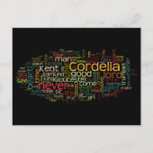 King Lear-woorden voor Shakespeare fan afstuderen Briefkaart (Voorkant)