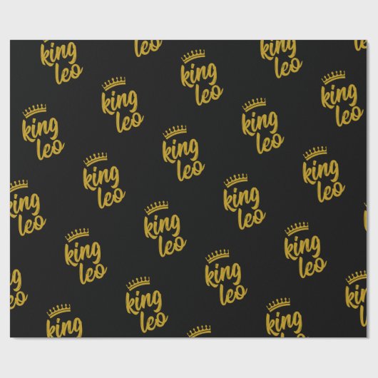King Leo Gold Crown Cadeaupapier (Vlak)