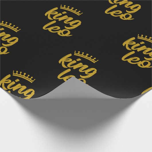 King Leo Gold Crown Cadeaupapier (Hoek)