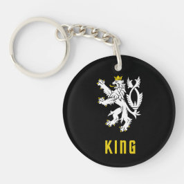 King Lion Crest Keychain