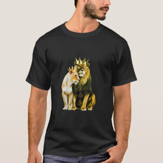 King Lion Crown Queen Lioness Crown TShirt83 T-shirt