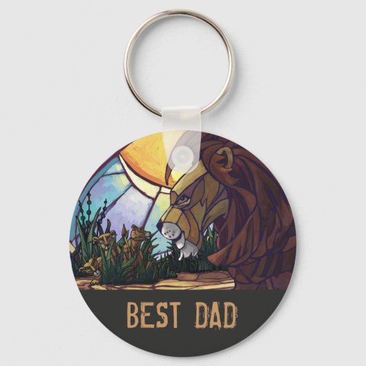 King Lion en Cubs, beste Sleutelhanger van papa (Voorkant)