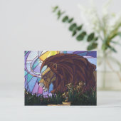 King Lion en Cubs Briefkaart (Staand voorkant)