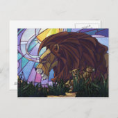 King Lion en Cubs Briefkaart (Voorkant / Achterkant)