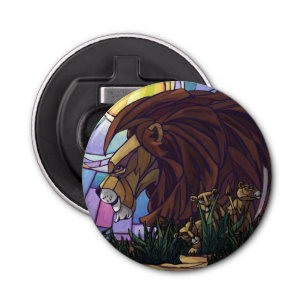 King Lion en Cubs Button Flesopener