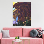 King Lion en Cubs Canvas Afdruk (Insitu (Woonkamer))