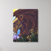 King Lion en Cubs Canvas Afdruk (Voorkant)