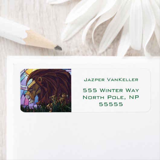 King Lion en Cubs Etiket (Insitu)