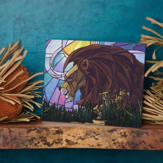 King Lion en Cubs Fotoplaat (Zijkant)