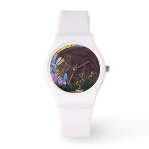 King Lion en Cubs Horloge