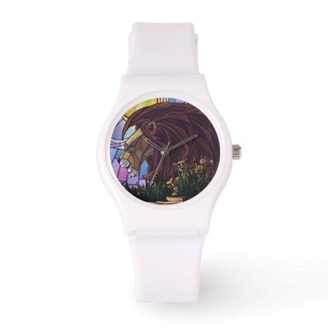 King Lion en Cubs Horloge (Voorkant)