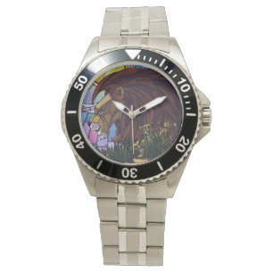 King Lion en Cubs Horloge
