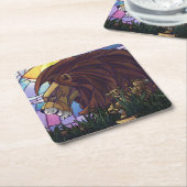 King Lion en Cubs Kartonnen Onderzetters (Schuin)