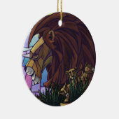 King Lion en Cubs Keramisch Ornament (Rechts)